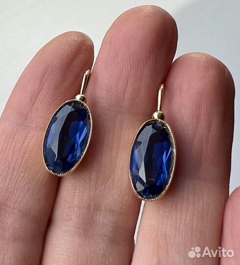 Золотые серьги 583 СССР звезда