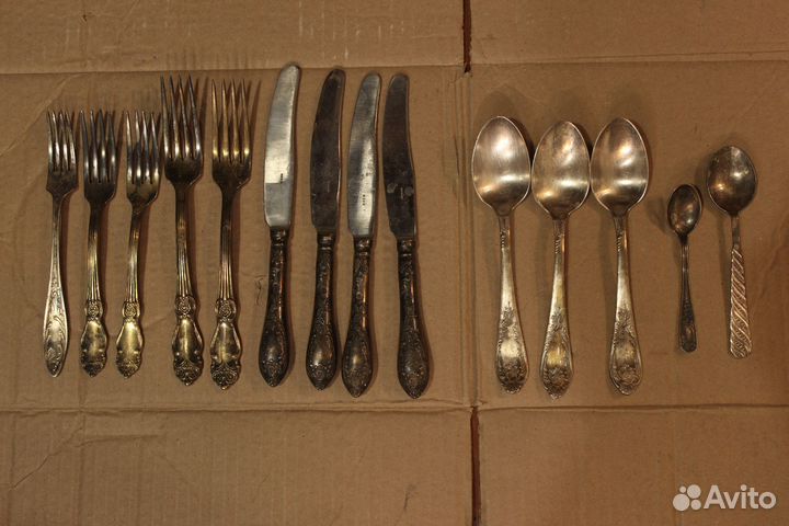 Вилки ложки ножи мельхиор