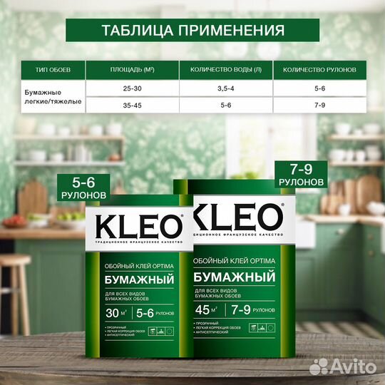 Клей для обоев kleo в ассортименте