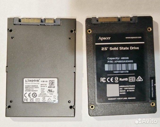 Чуть б.у. SSD 480-1000Gb