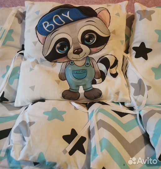 Бортики подушки в детскую кроватку