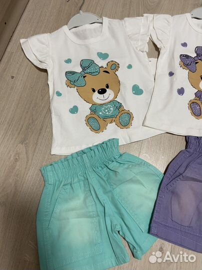 Костюм шорты футболка 92-110(новый Турция)