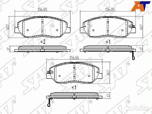 Колодки тормозные Передние hyundai genesis
