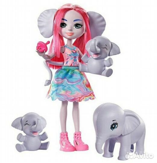 Кукла Enchantimals с семьёй питомцев новое