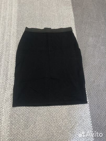 Юбка черная трикотаж