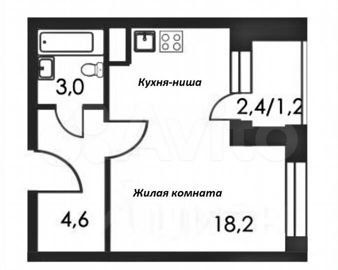 Квартира-студия, 28 м², 14/24 эт.