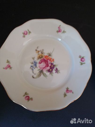 Тарелки Мейсенский букет. Чехословакия, Богемия