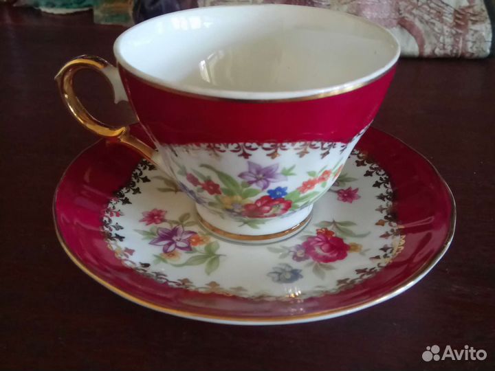 Чашка с блюдцем фарфор. Польша