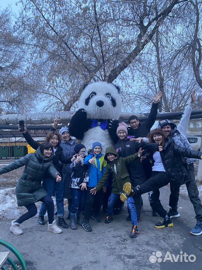 Мишка аниматор панда медведь ростовая кукла