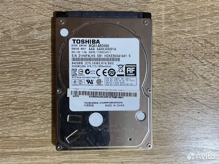 Жесткий диск toshiba 500 гб