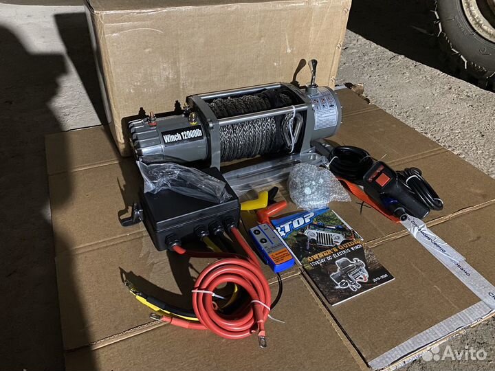 Лебедка ElectricWinch 12000 lbs синтетический трос