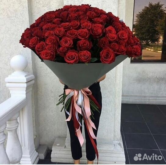 Розы 101 штука 70 см Премиум