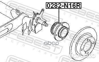 Ступица колеса зад прав/лев 0282N16R Febest