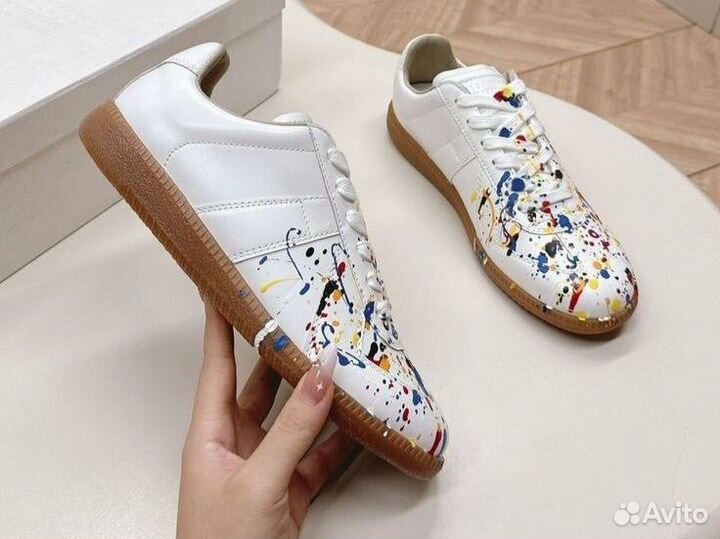 Кроссовки Maison Margiela Replica Paint White gh