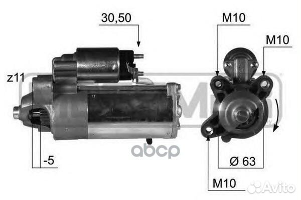 Стартер 12V 2,2KW 220375 Era