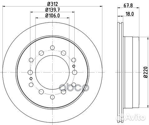 8DD 355 114-861 Диск тормозной toyota land crui