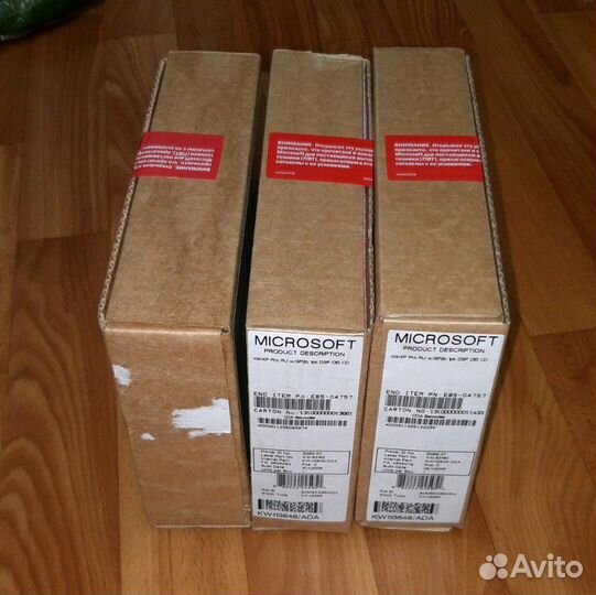 Нераспакованные оригинальные диски Windows XP Prof