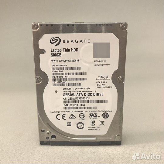 Жесткий диск Seagate Momentus 500 гб ST500LT012