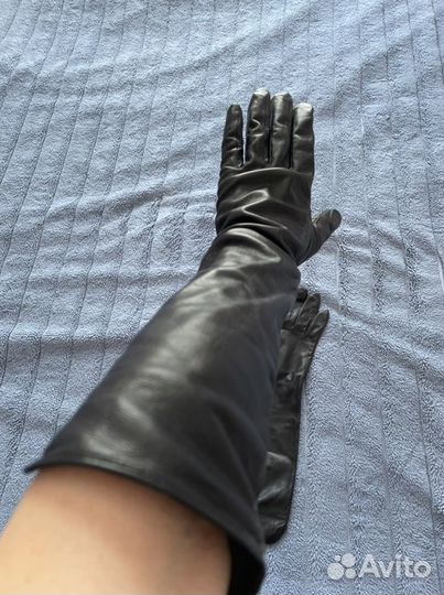 Перчатки женские кожаные
