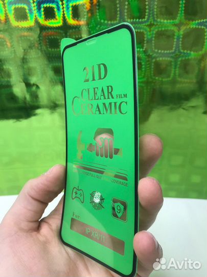 Керамическое стекло глянцевое iPhone XR/11