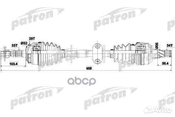 Полуось PDS0432 patron
