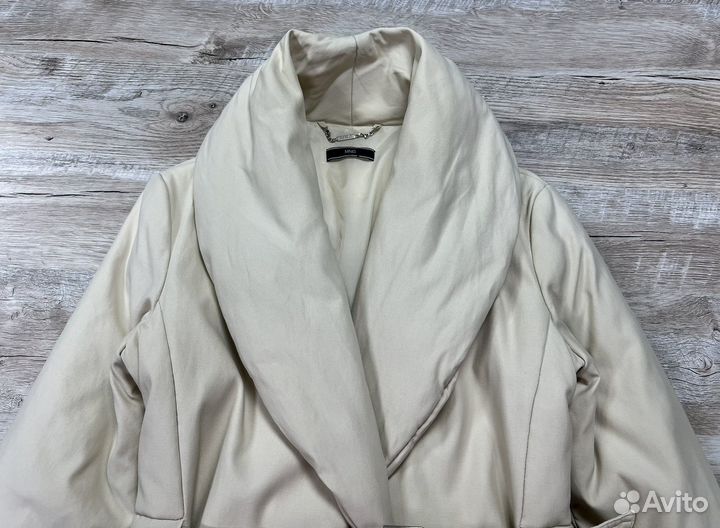 Женское зимнее пуховое пальто халат Mango