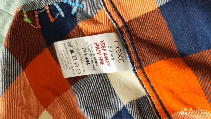 Рубашки в клетку для мальчика next 98р, geejay 92р