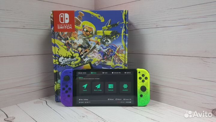 Nintendo Switch Oled Splatoon 3 + 256Gb Прошитая