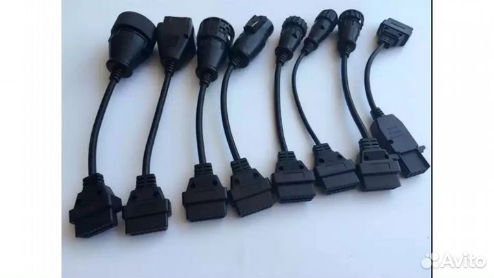 Набор из 8 переходников для легковых омобилей obd2
