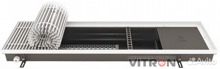 Конвектор внутрипольный с вентилятором высота 90