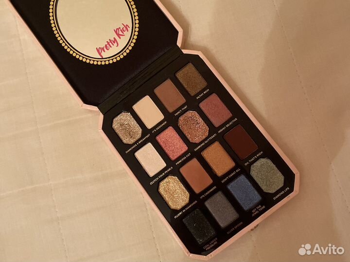 Палетка теней too faced pretty rich новая