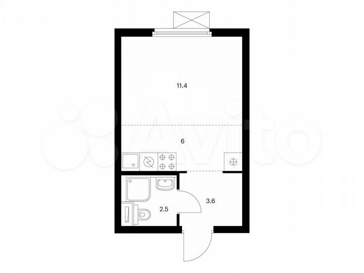 Квартира-студия, 23,5 м², 10/25 эт.