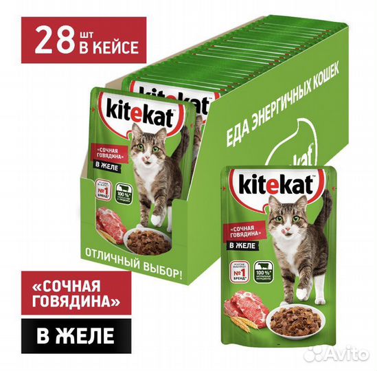 Влажный корм для кошек Kitekat
