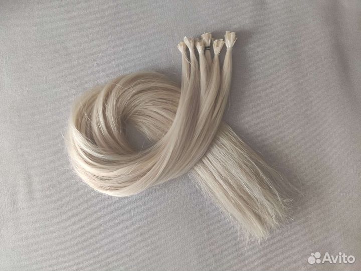 Волосы для наращивания 60 см блонд