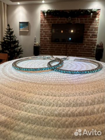 Серьги со стразами бижутерия