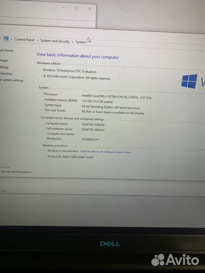 Игровой ноутбук dell