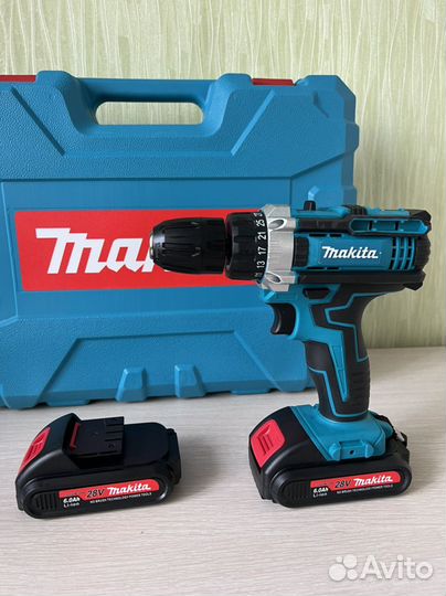 Шуруповерт makita 28v с большим набором