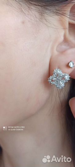 Серебряные серьги + подарочек