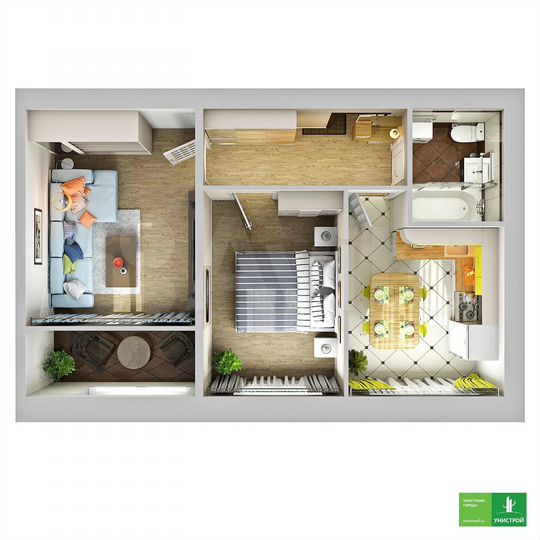 2-к. квартира, 46,4 м², 10/11 эт.