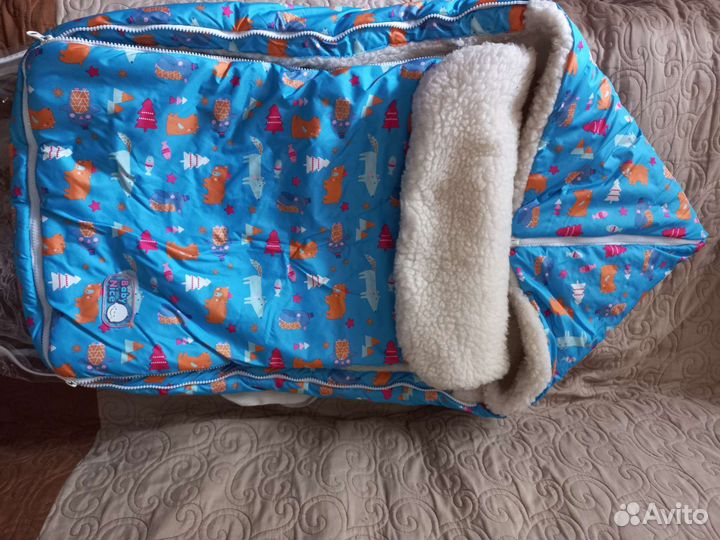 Зимний конверт в коляску