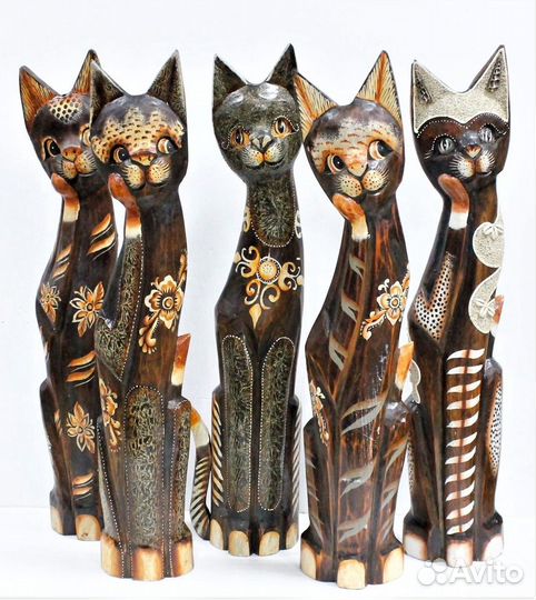 Кошки из дерева
