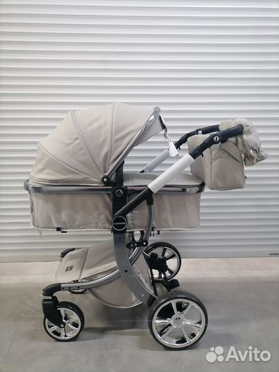 Коляска трансформер 2в1/3в1 Luxmom 608 кожа