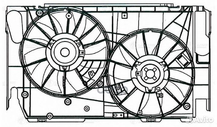 Крыльчатка с эл.мотором toyota RAV 4 (06) 2.0