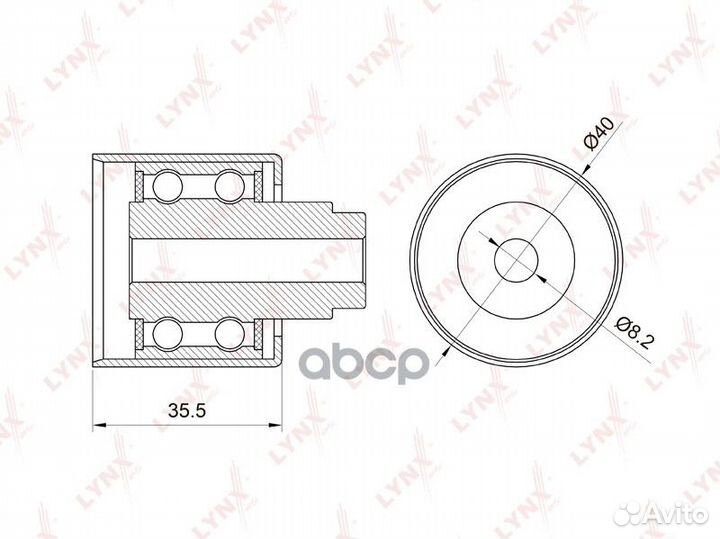 Ролик обводной ремня грм PB3001 lynxauto