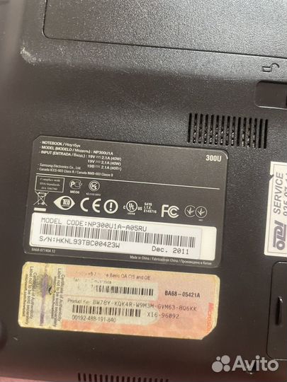 Ноутбук samsung 300u1a
