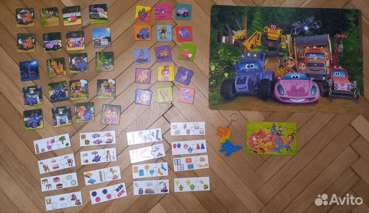 Пазлы для мальчика Турбозавры Тачки