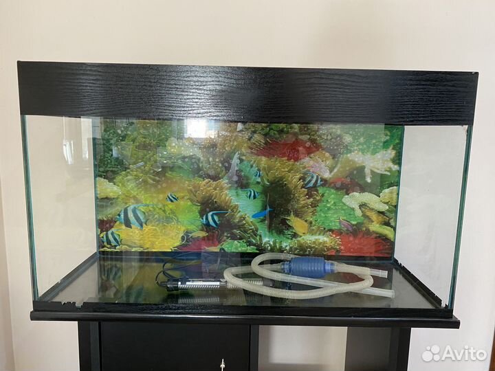 Аквариум 100 л с тумбой под него б/у