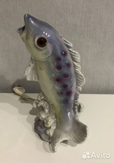 Фарфоровая статуэтка ночник Рыба