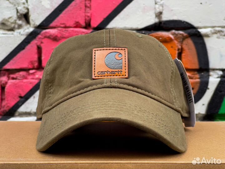Кепка Carhartt Leather Patch Logo Olive