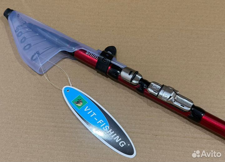 Удочка телескопическая, 4м (красный) shimano 400